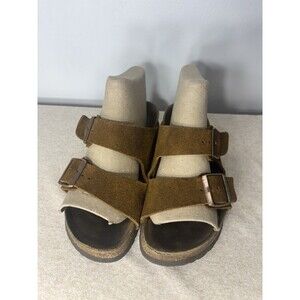 Birkenstock  ARIZONA Brown Comfort Soft Footbed Suede Slide Sandals Sz 39 8.5